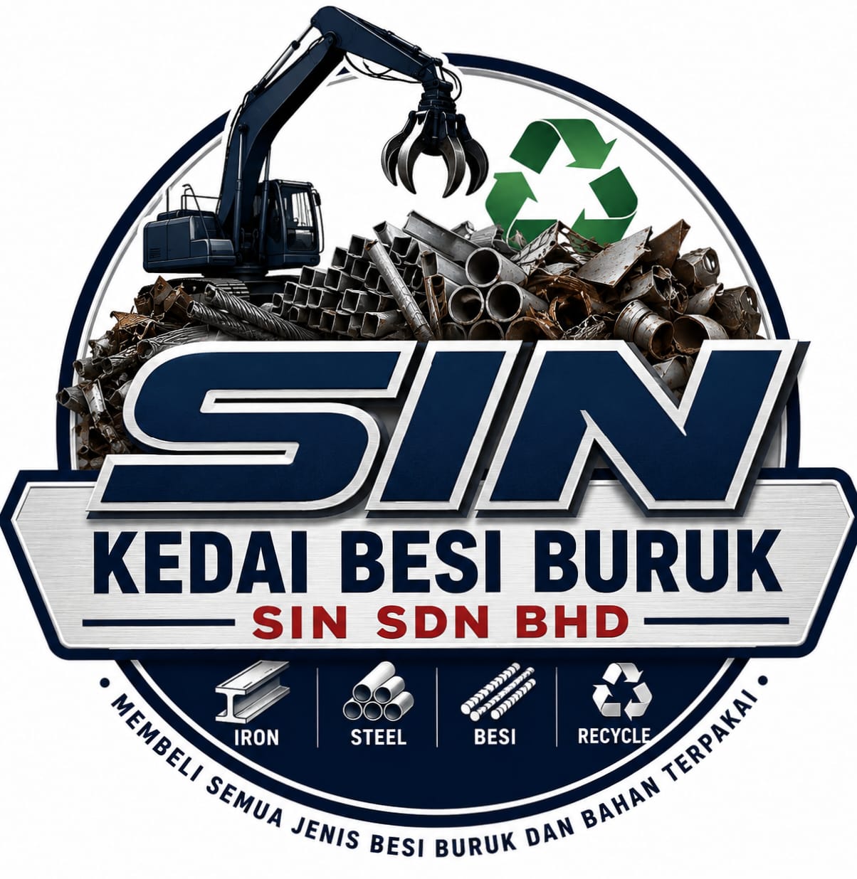 Scrap metal recycling yard in Selangor
